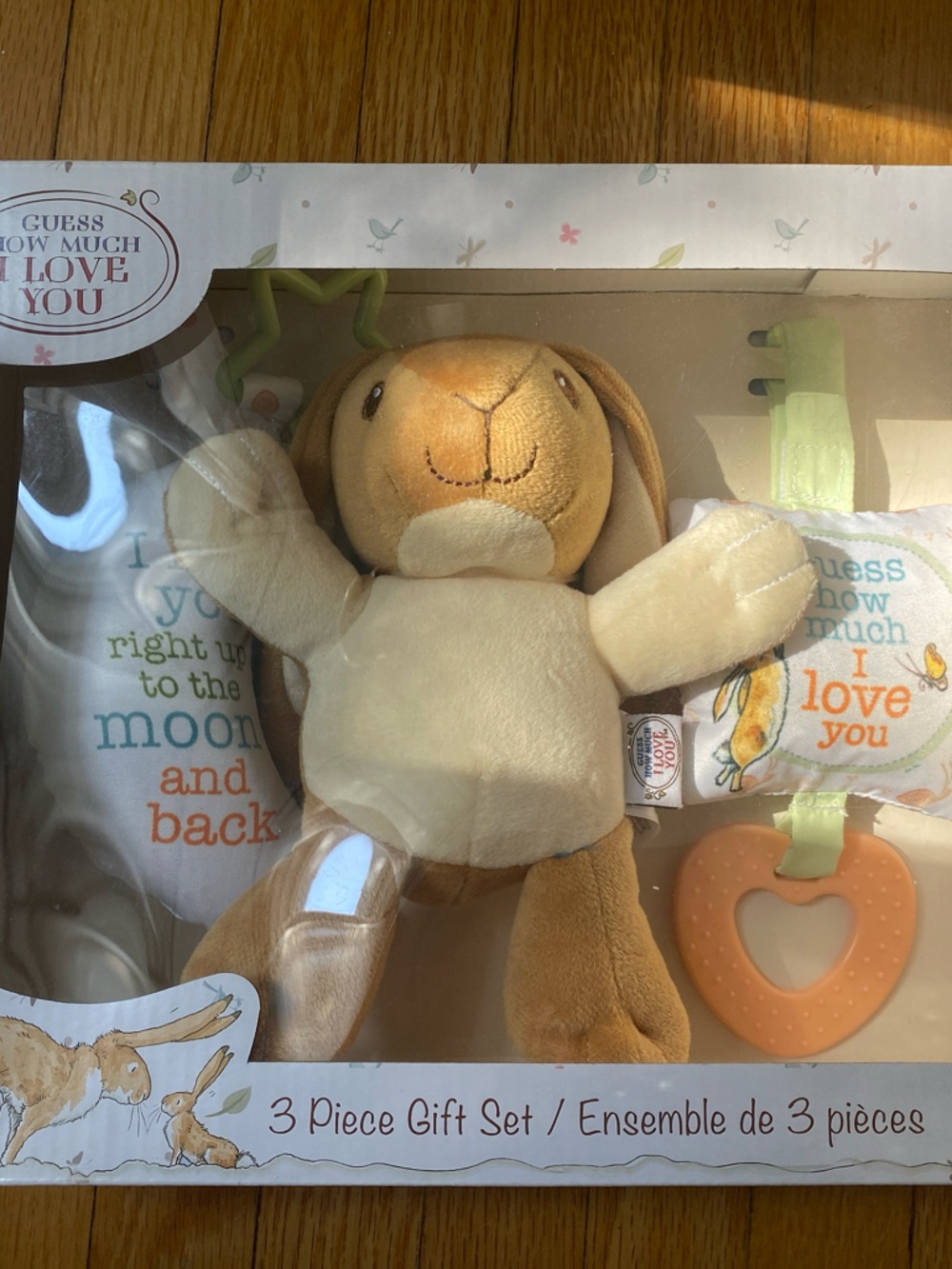 Guess Plush Bunny Gift Set - Beige & Cream with Orange Teether